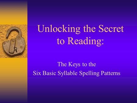 Unlocking the Secret to Reading: