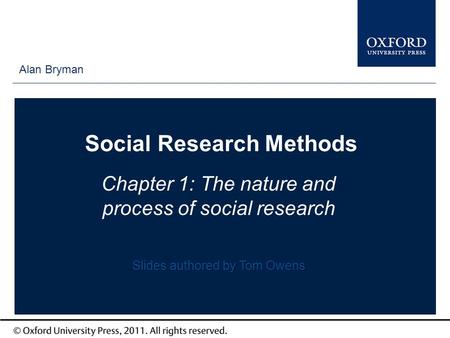 Social Research Methods