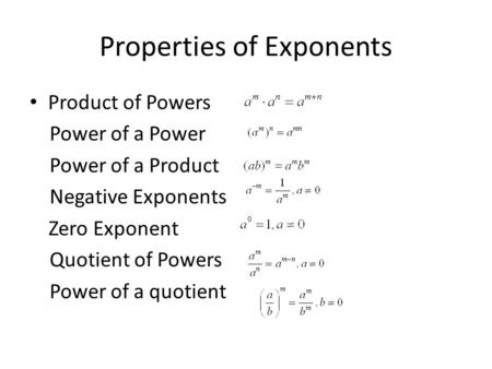 Properties of Exponents