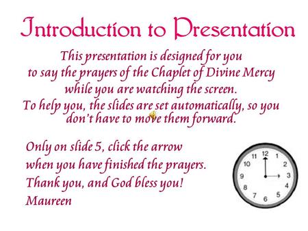 Introduction to Presentation