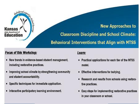 State BOE Mission Statement The Mission of the State Board of Education is to prepare Kansas students for lifelong success through rigorous academic instruction,