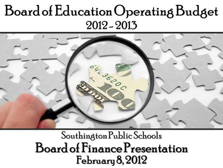 Board of Education Operating Budget