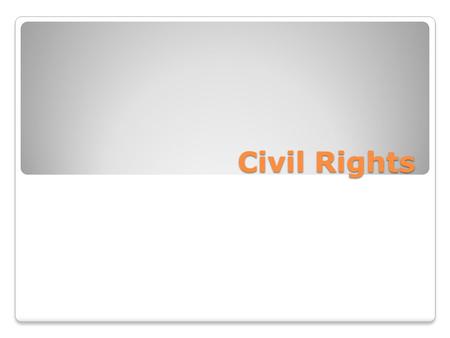 Civil Rights. Rosa Parks Refused to give up her seat on the bus for a white person and was arrested, her actions led to several bus boycotts.