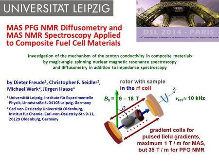 By Dieter Freude 1, Christopher F. Seidler 2, Michael Wark 2, Jürgen Haase 1 1 Universität Leipzig, Institute für Experimentelle Physik, Linnéstraße 5,