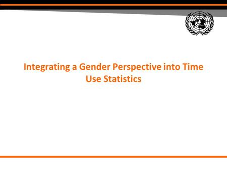 Integrating a Gender Perspective into Time Use Statistics.