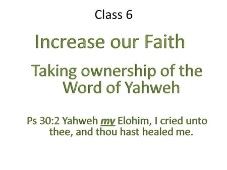 Class 6. Lev 8:6 Priests are washed with Water Lev 8:23 Ram of consecration’s blood is used in hearing, handling and walking John 13:5 Christ washed the.