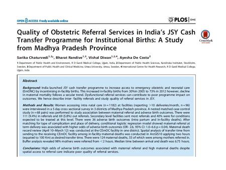 EmOC –Indian context EmOC provision a policy priority JSY to promote institutional births, thus provide access to EmOC Three tiered health system with.