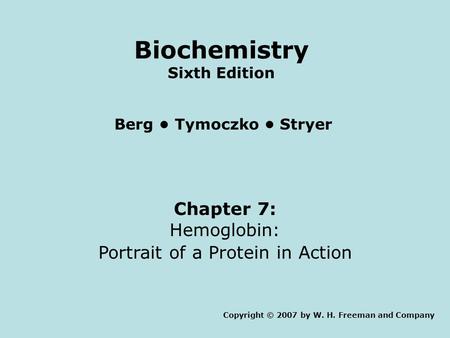 Biochemistry Sixth Edition