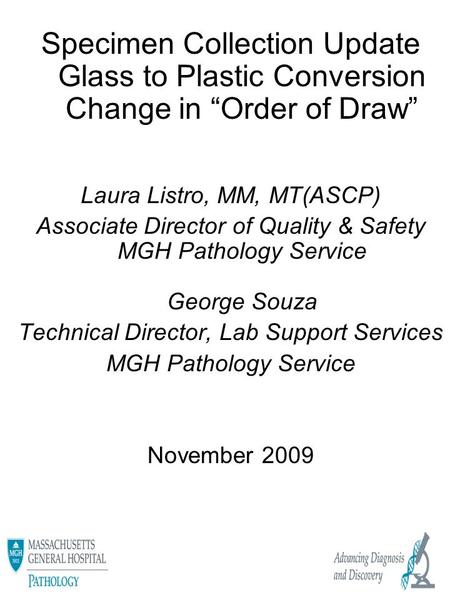 Laura Listro, MM, MT(ASCP)