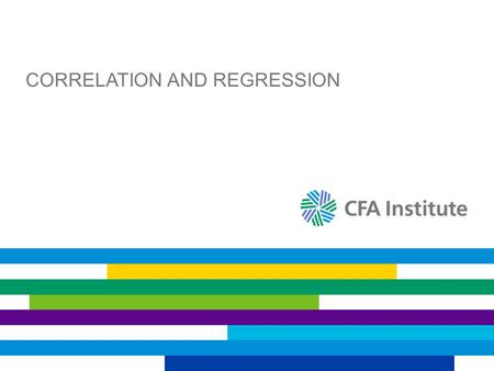 Correlation and regression