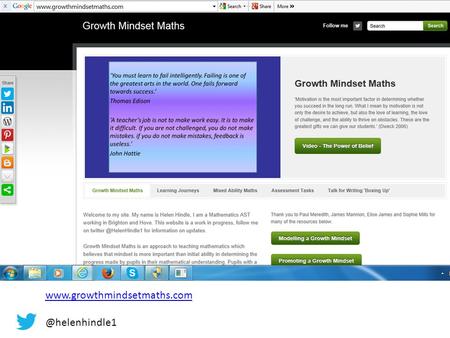 Why I became interested in growth mindset Underachievement among our pupil What their teachers were saying What.