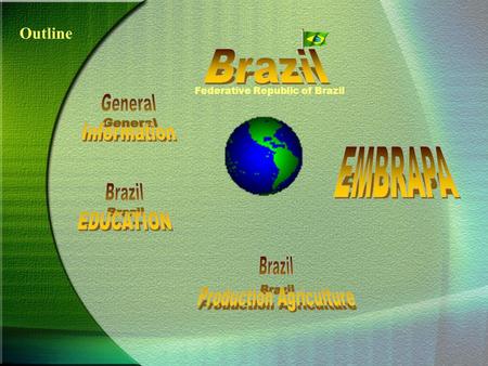 Outline Federative Republic of Brazil. Population growth rate: 0.91% Birth rate:18.45 births/1,000 population Infant mortality rate:36.96 deaths/1,000.