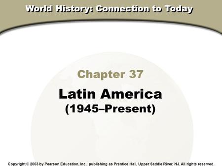 World History: Connection to Today