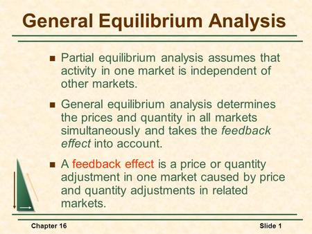 General Equilibrium Analysis