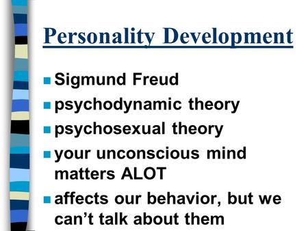 Personality Development