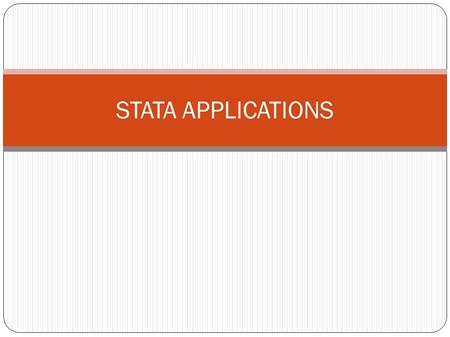 STATA APPLICATIONS. Task 1 last year- Computer assignment The data set busind.dta contains information on Gross National Income (GNI) per capita and the.