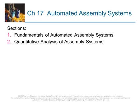 ©2008 Pearson Education, Inc., Upper Saddle River, NJ. All rights reserved. This material is protected under all copyright laws as they currently exist.