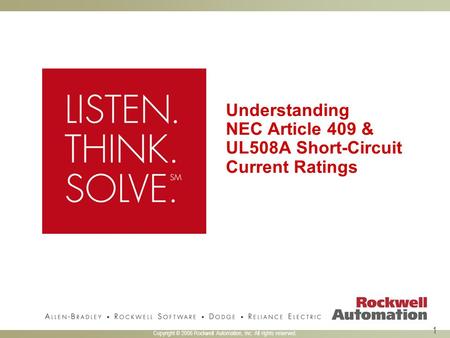 Understanding NEC Article 409 & UL508A Short-Circuit Current Ratings