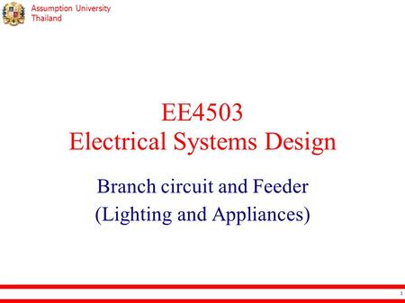 EE4503 Electrical Systems Design