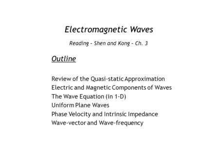 Electromagnetic Waves