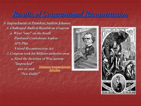 Results of Congressional Reconstruction