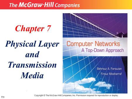 Chapter 7 Physical Layer and Transmission Media