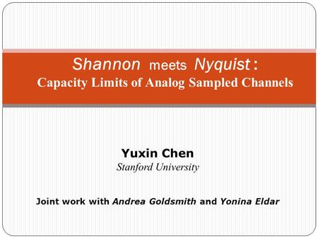 Shannon meets Nyquist : Capacity Limits of Analog Sampled Channels