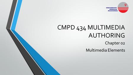 CMPD 434 MULTIMEDIA AUTHORING