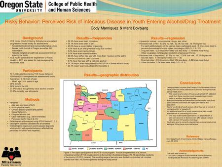 Risky Behavior: Perceived Risk of Infectious Disease in Youth Entering Alcohol/Drug Treatment Risky Behavior: Perceived Risk of Infectious Disease in Youth.