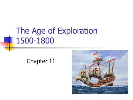 The Age of Exploration 1500-1800 Chapter 11.