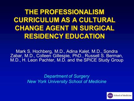 New York University School of Medicine