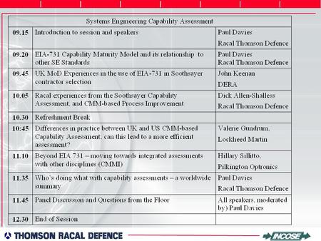 Paul Davies Thomson Racal Defence Ltd