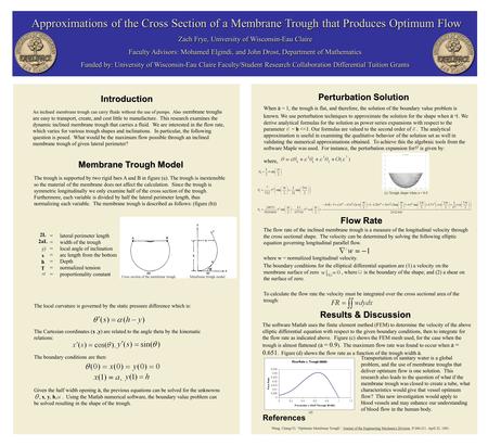 2L 2aL s h T Introduction Zach Frye, University of Wisconsin-Eau Claire Faculty Advisors: Mohamed Elgindi, and John Drost, Department of Mathematics Funded.