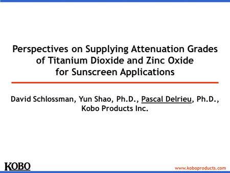 Perspectives on Supplying Attenuation Grades