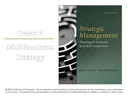 Multibusiness Strategy