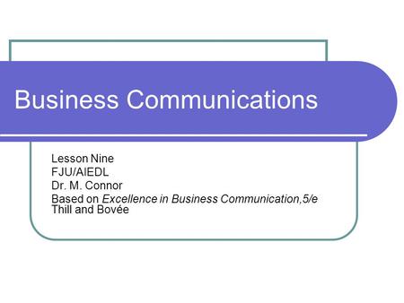 Business Communications