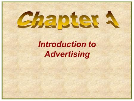 Introduction to Advertising