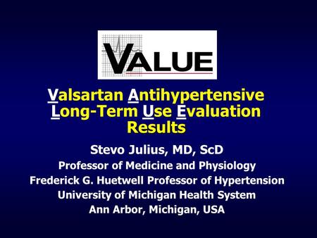 Valsartan Antihypertensive Long-Term Use Evaluation Results