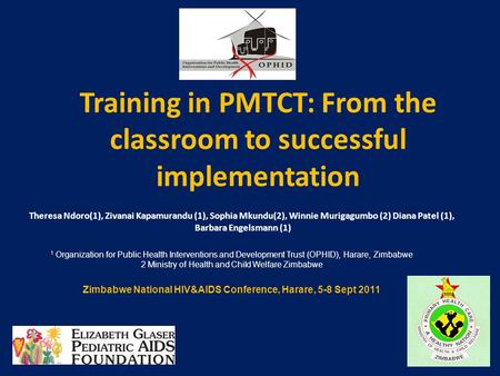 Training in PMTCT: From the classroom to successful implementation