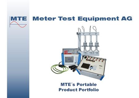 MTE´s Portable Product Portfolio