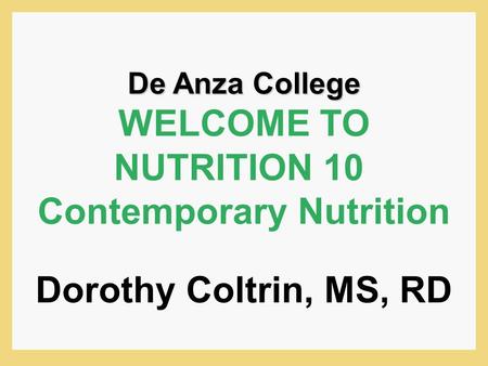 Contemporary Nutrition