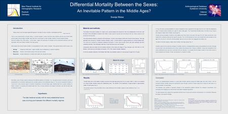 Differential Mortality Between the Sexes: An Inevitable Pattern in the Middle Ages? Svenja Weise Introduction: “Being male is now the single largest demographic.