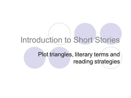 Introduction to Short Stories