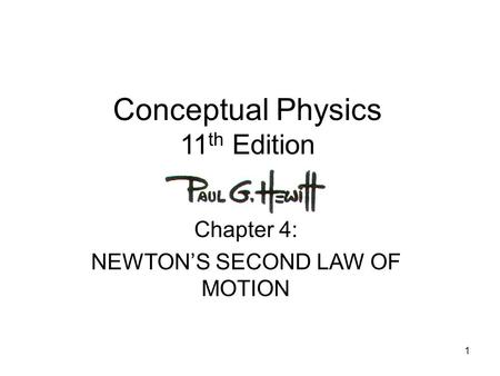 Conceptual Physics 11th Edition