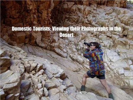 Domestic Tourists: Viewing their Photographs in the Desert.