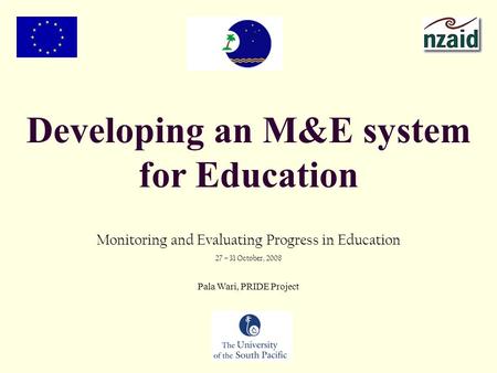 Developing an M&E system for Education