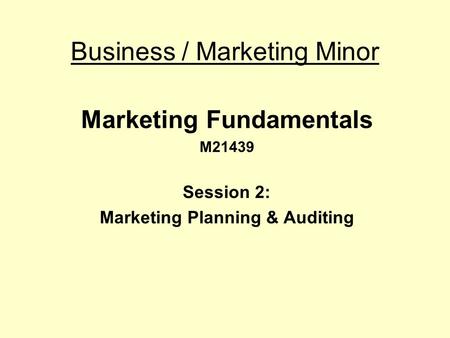 Business / Marketing Minor