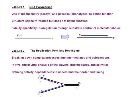 Lecture 1: Fidelity/Specificity: bioregulation through substrate control of molecular choice Structure critically informs but does not define function.