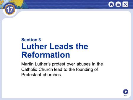 Luther Leads the Reformation