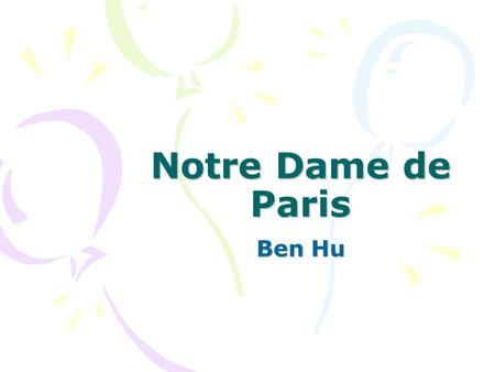 Notre Dame de Paris Ben Hu. Introduction Gothic Cathedral on eastern half of Paris Dedicated to the virgin Mary Means “Our Lady of Paris” Still used as.